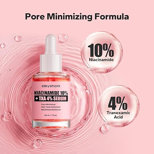 Miniatura 2 de Suero de niacinamida (1 onza líquida), 10% niacinamida + 4% ácido tranexámico, suero facial para minimizar los poros, manchas oscuras, eliminación