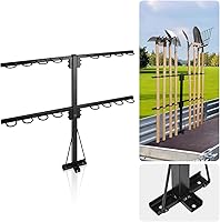 AugFir Upgraded Heavy-Duty Trailer Tool Rack with 8 Holes - Reinforced Base Shovel Holder for Trucks, Trailers & UTVs