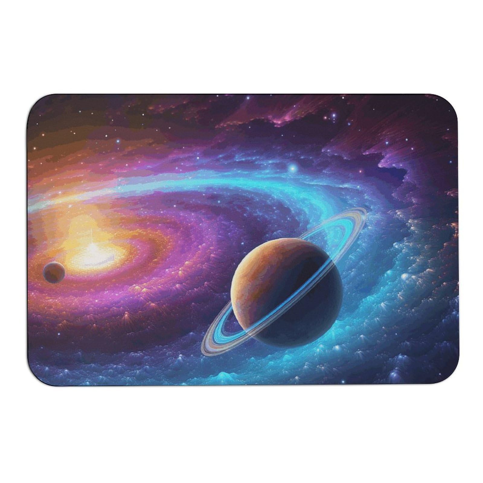 Tapis de bain en pierre de diatomée Système Solaire coloré