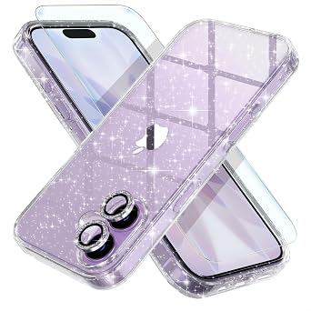 Choiche for iPhone 17 Case Clear Women Girly Glitter Clear