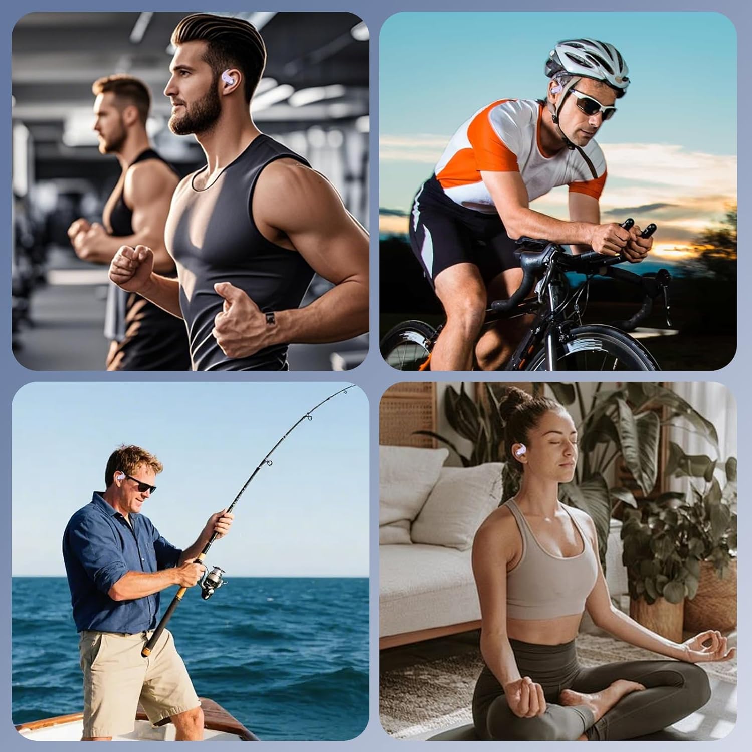 Open Ear Headphones,Over Ear Buds Clip Wireless Earbuds Bone Conduction Built-in Mic Earhook,Bluetooth 5.4 LED Display,60H Playtime Touch Control Design for Cycling,Running,Workout Fitness,office - Image 9