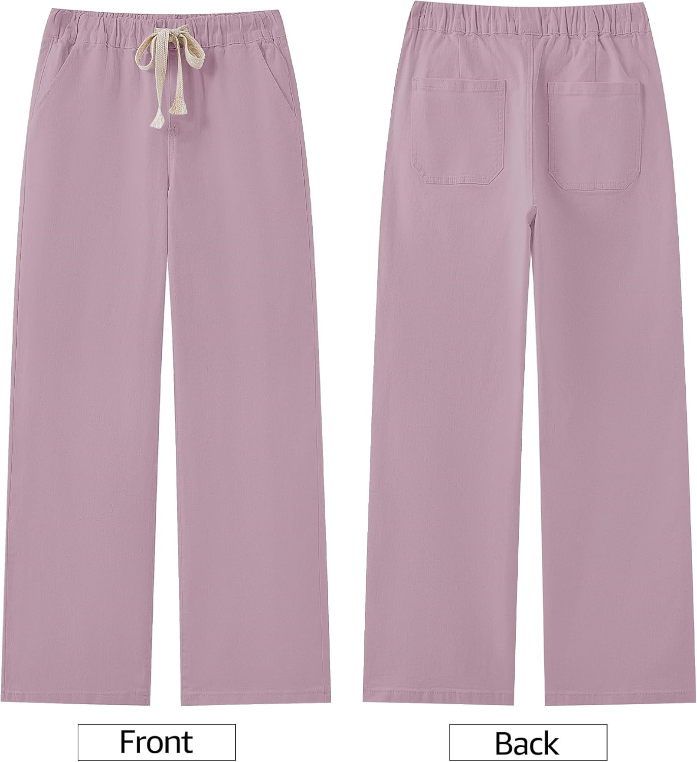 luvamia Wide Leg Jeans Woman High Waisted Trendy Pull On Elastic Waist Drawstring Stretchy Denim Jean Pants with Pockets - Image 5