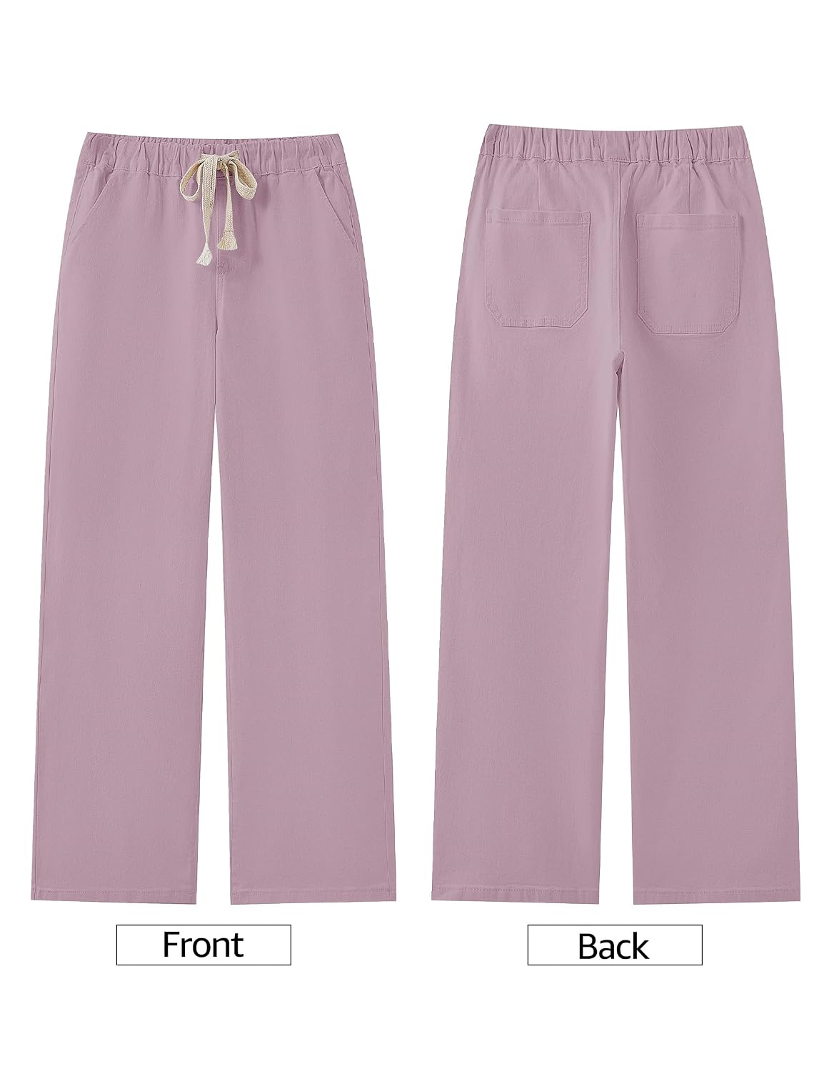 luvamia Pull On Jeans, Wide Leg Elastic Waist - Image 5