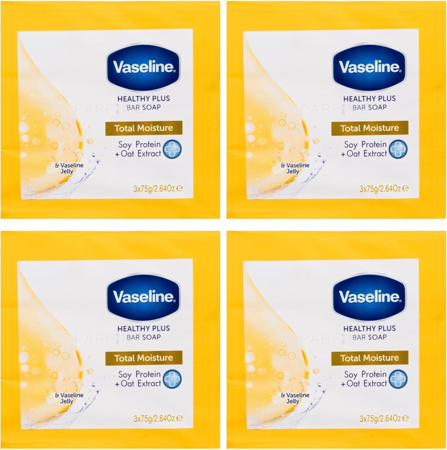 Vaseline Healty Plus Total Moisture Soap 12 x 75g, 75 g (Pack of 12) - Image 2
