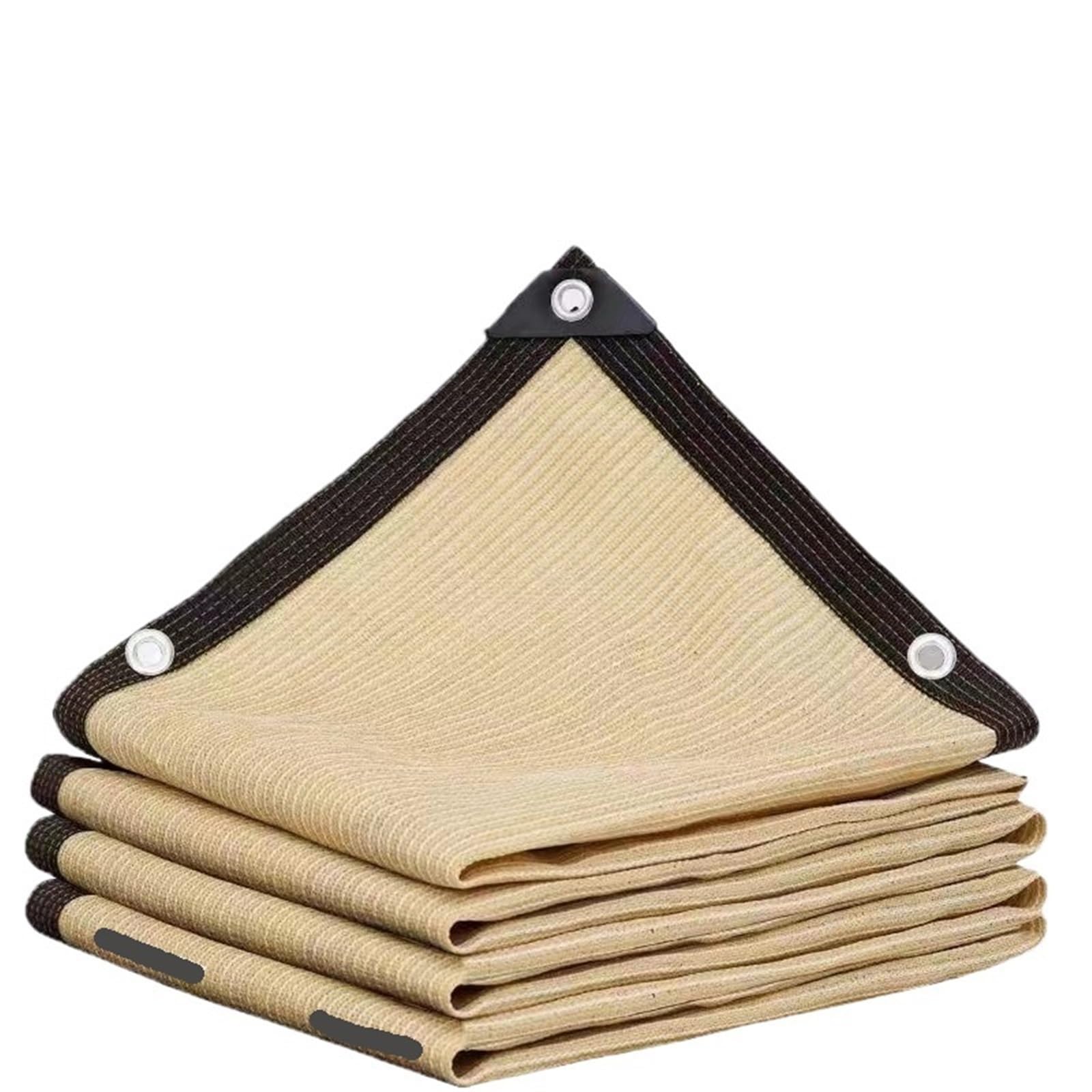 Filet ombrage beige 2x10m pare-soleil 12 broches pour jardin