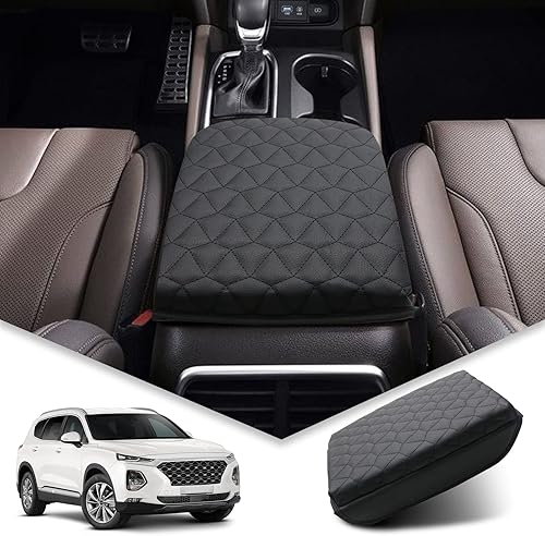 Miniatura 8 de Funda para reposabrazos de consola central de automóvil para Hyundai Santa Fe TM 2019 2020, cubierta de caja de asiento de reposabrazos Santa Fe