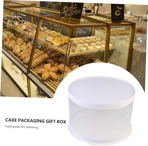 Miniatura 2 de NOLITOY 3 unids cajas caja de pastel envases de plástico para tartas envases de magdalenas contenedor portador de pasteles redondo tarta de queso