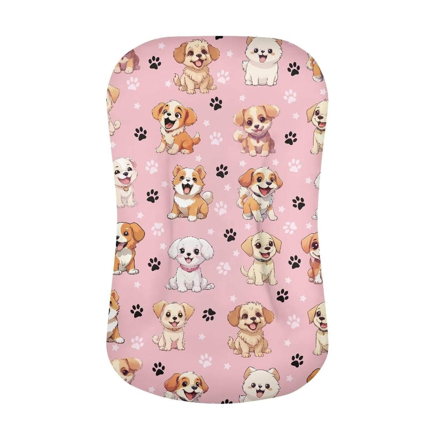 Pink Baby Lounger Cover Snuggle Me Lounger Cover Cute Puppy Dog Newborn Lounger Cover Infant Nest Sleeper Removable Slipcover