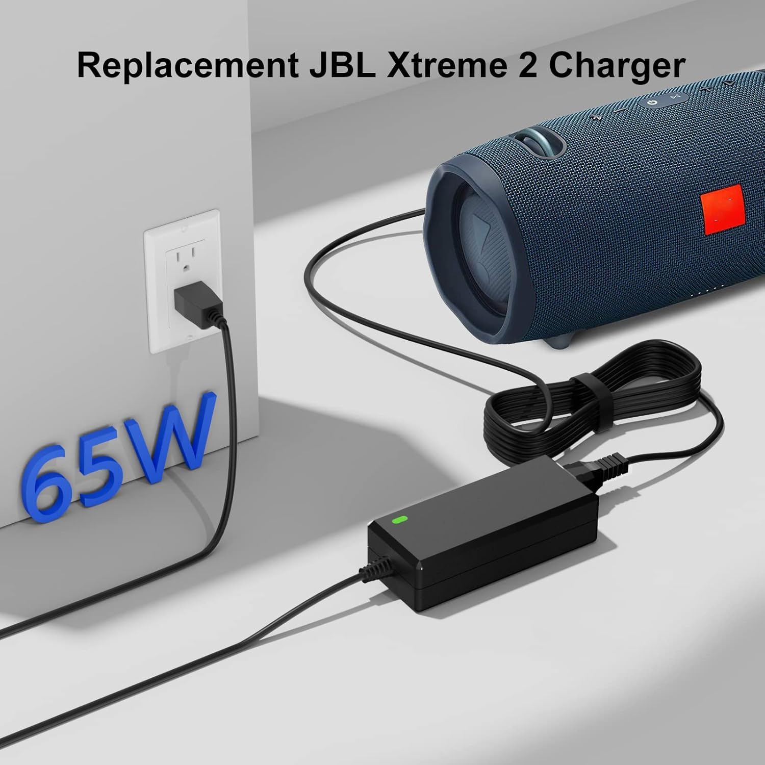 19V Replacment for JBL Xtreme 2 Charger Compatible with JBL Xtreme, Xtreme 2, Boombox 1/2, Extreme Portable Wireless Bluetooth Waterproof Speaker 8.8FT Replacment for JBL Speaker Power Cord