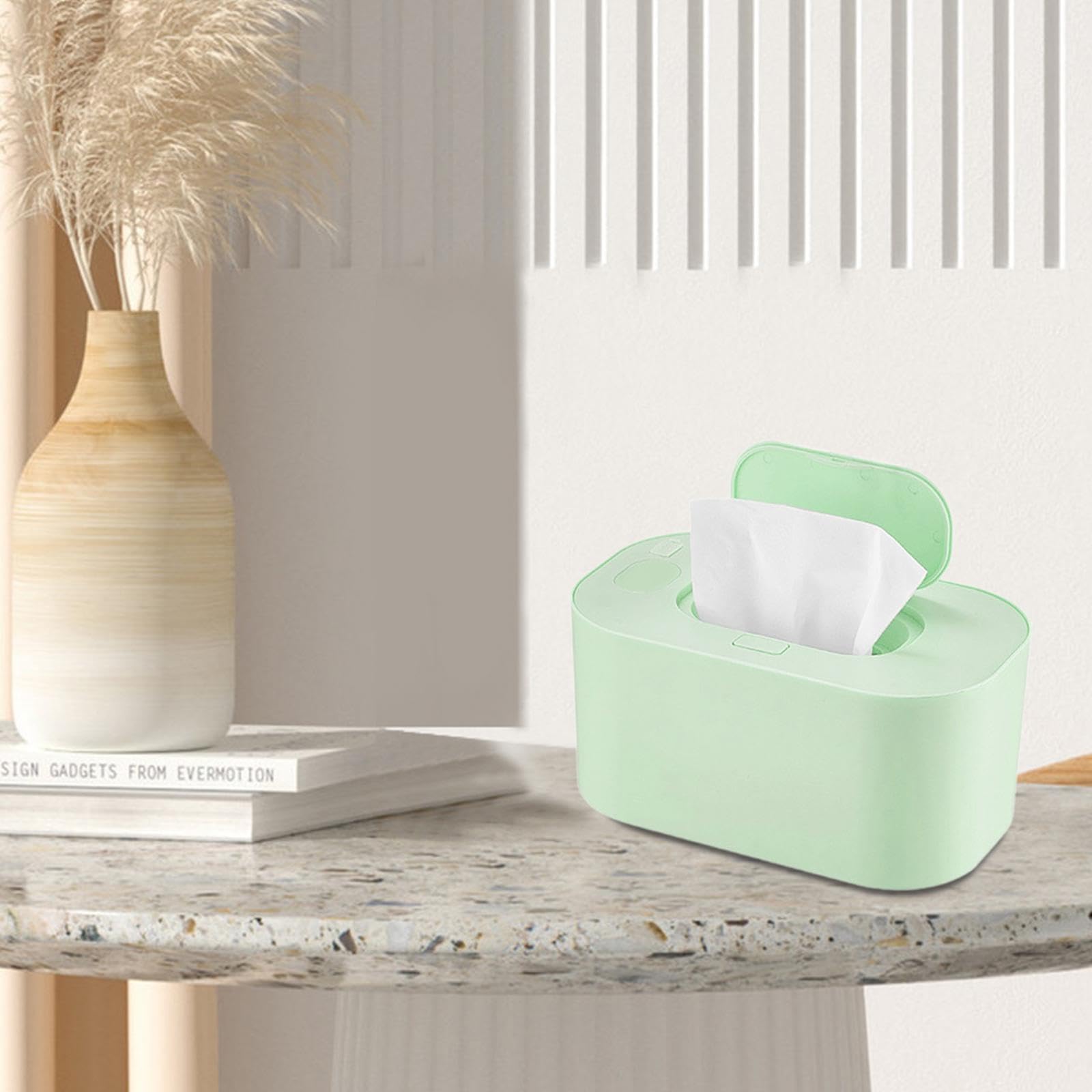Generic Scalda Salviettine, Scalda Carta Igienica, Dispenser Termico per Salviettine Umide Calde, Scatola di Salviettine Riscaldate per Uso Esterno, Verde, Taglia unica bambino
