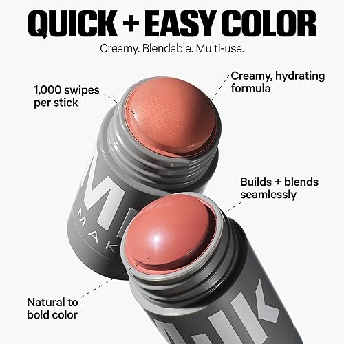 Vista 11 de Milk Makeup Lip + Cheek Stick – Multi-Use Cream Blush + Lip Color with Mango Butter, Avocado Oil + Apricot Oil – Hydrating, Buildable, Long-Lasting