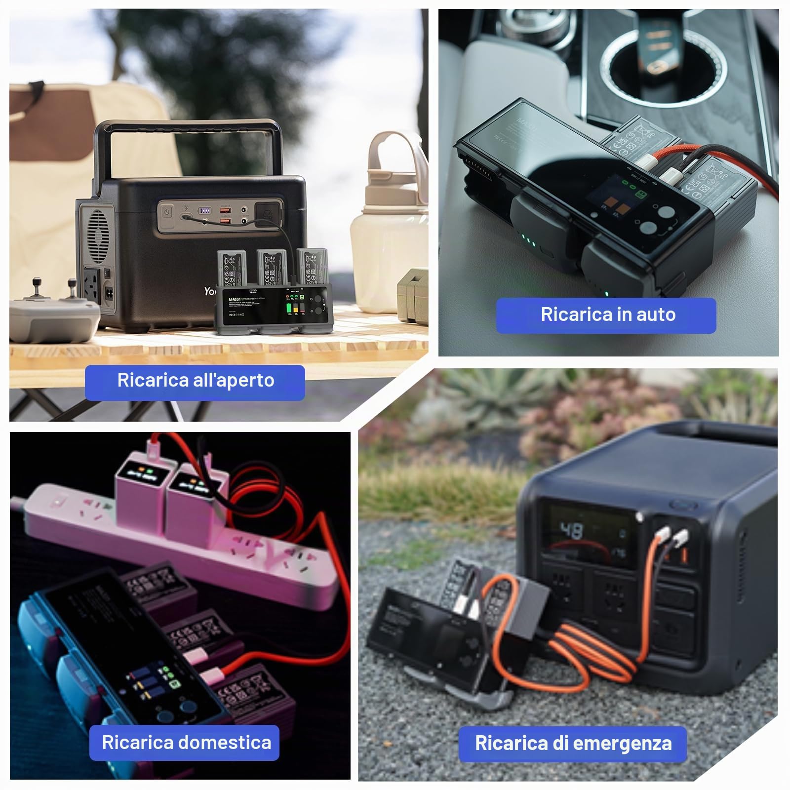 ISDT MA331 Air 3/3S - Hub di ricarica, 200 W, 3 canali, per DJI Air 3/3S, caricatore RC con connessione APP/LCD e funzione di scarica