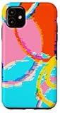 iPhone 11 Fun Bold Primary Colors Psychedelic Abstract Glitch Art Gift Case