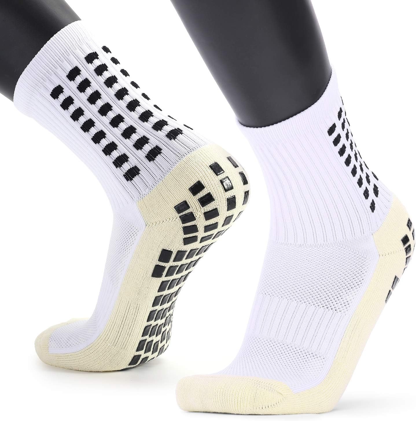 LixadaBasketball Socks,Men's Anti Slip Football Socks Athletic Long Socks Absorbent Sports Grip Socks for Basketball Soccer Volleyball Running Trekking Hiking 1 Pairs / 3 Pairs