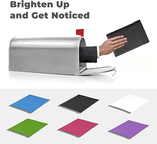 Miniatura 6 de The Boxery Bolsas de polietileno autoadhesivas negras de 12 x 15.5 pulgadas, paquete de 100 unidades, sobres de envío impermeables y resistentes al