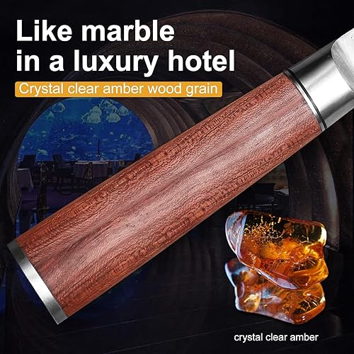 Miniatura 4 de Ink Plums Cuchillo de chef de cocina de 8 pulgadas, cuchillo afilado alemán de acero inoxidable de alto carbono, cuchillo de carne profesional con