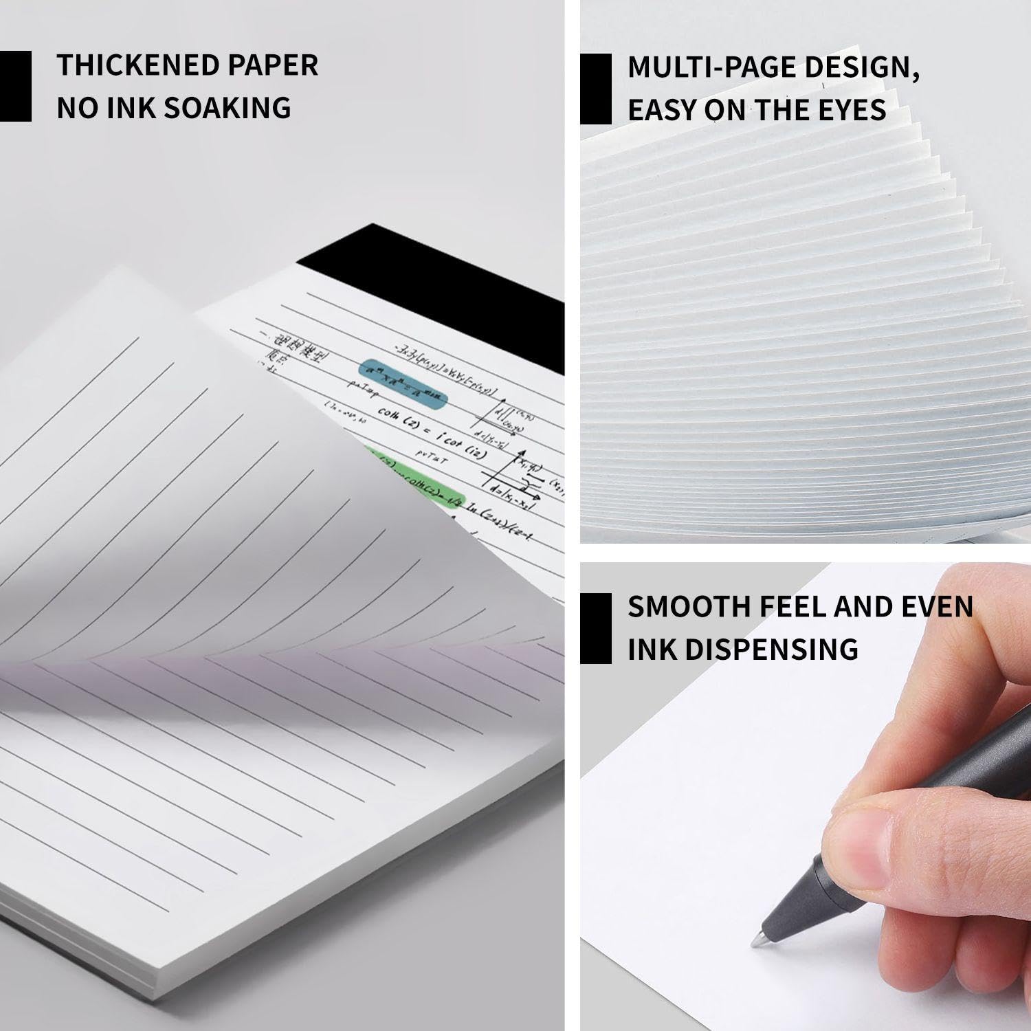 10 Pieces of Notepads and 10 Pieces of Ballpoint Pens, Mini Notebooks, Lined Notepads, Portable Notepads - Image 3