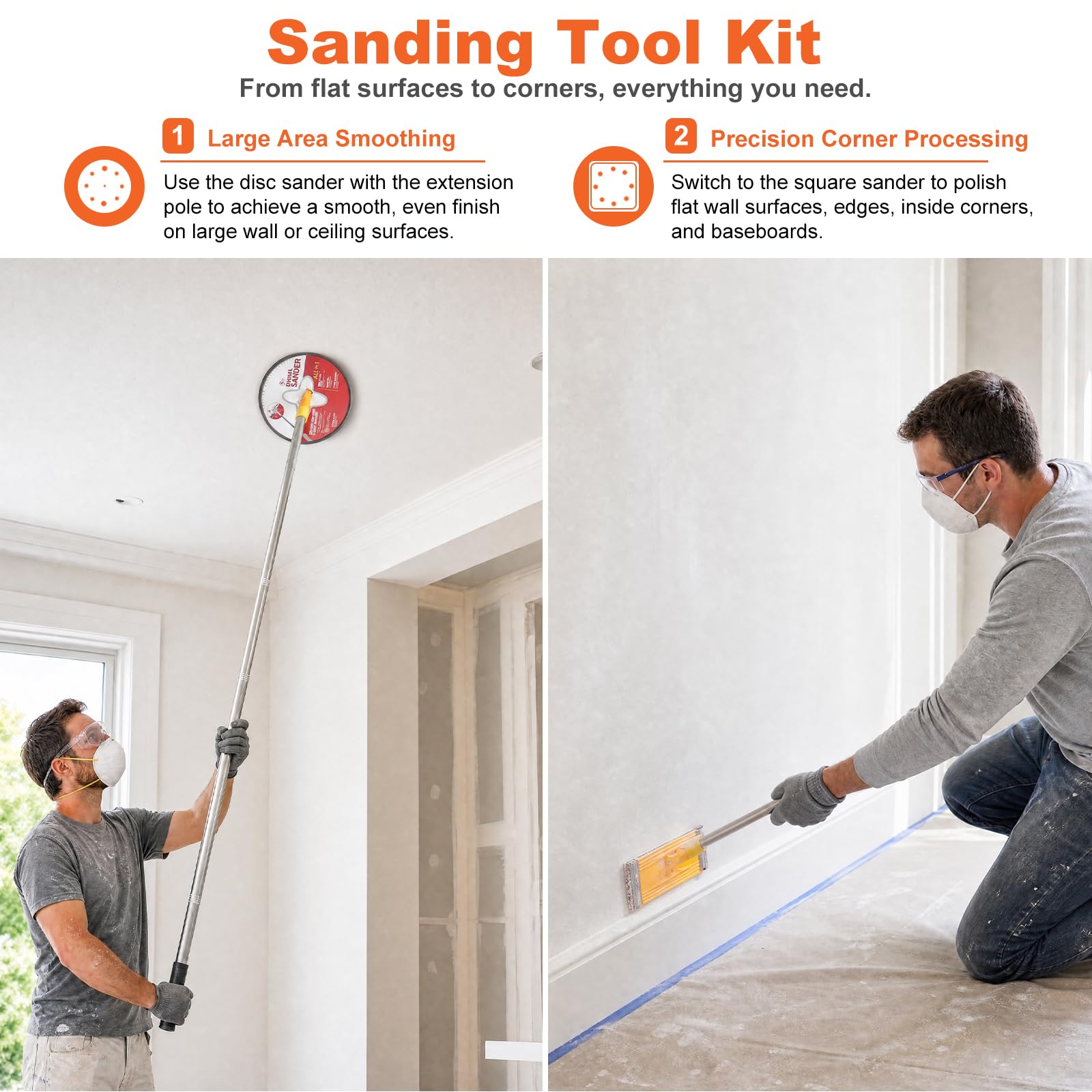 Drywall Pole Sander Kit - Extend Your Reach! -4