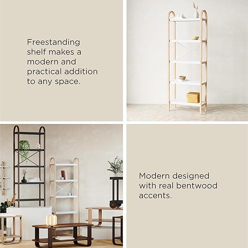 Miniatura 6 de Umbra Bellwood - Estantería independiente de 5 niveles, color blanco y natural