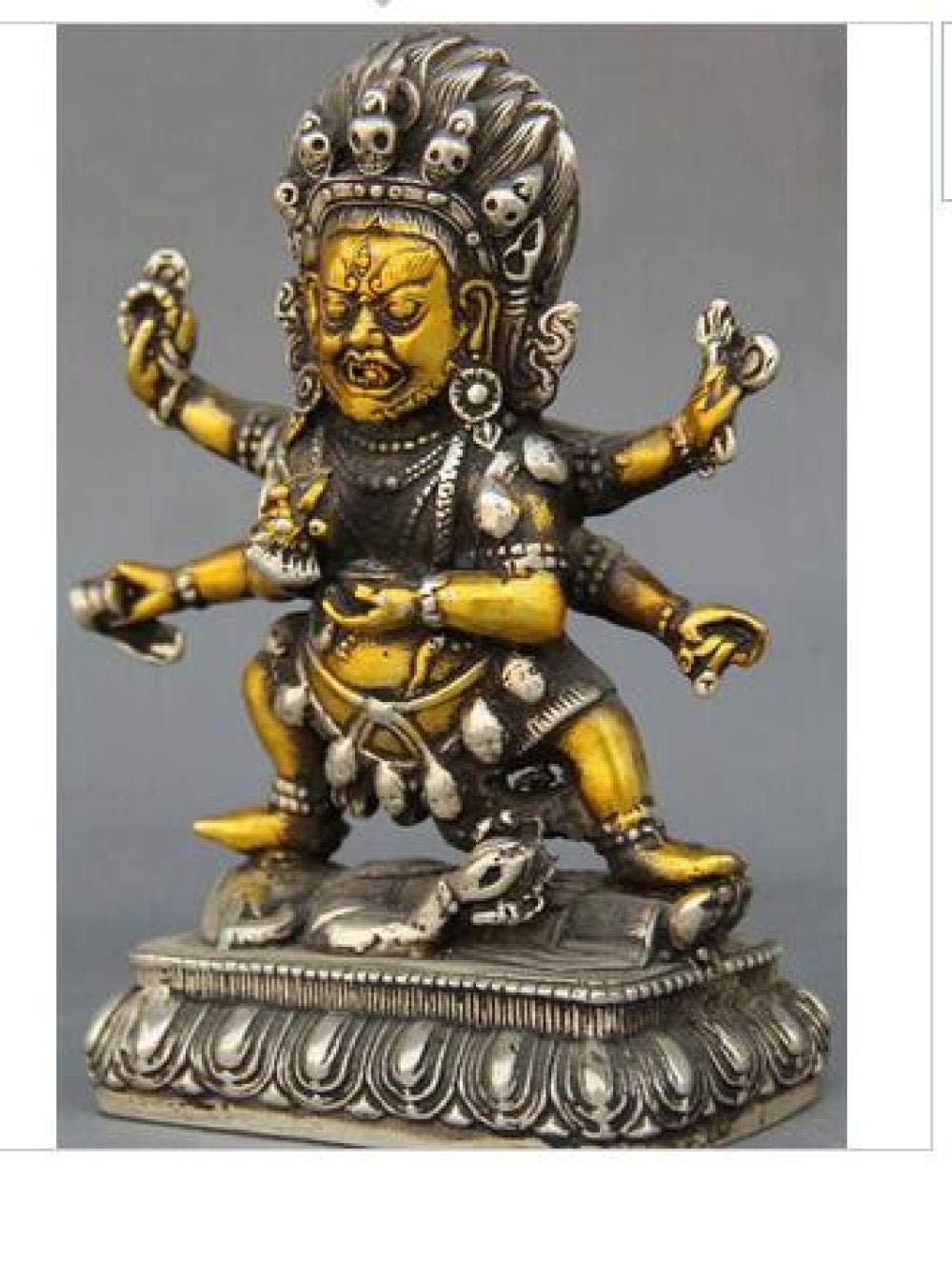 Amazon｜彫刻鑑賞バスト 装飾されたチベット仏教の6本の腕を持つ仏像