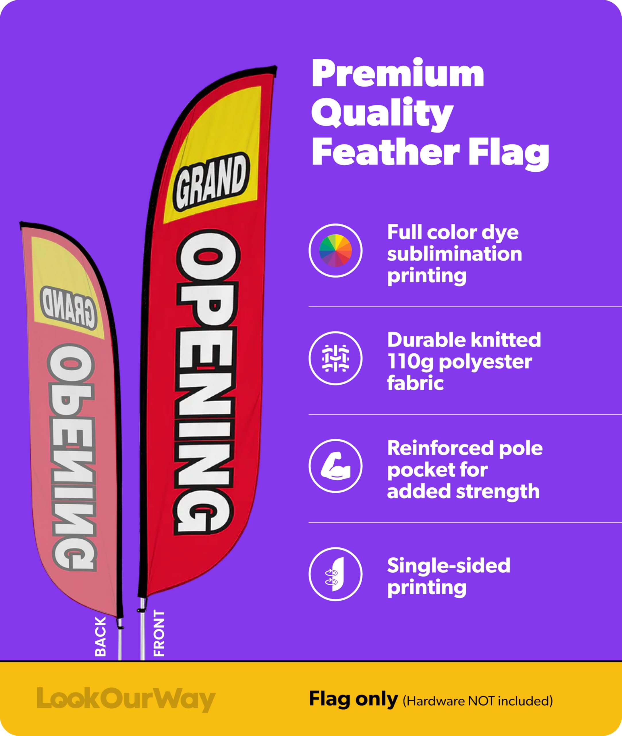 LookOurWay Grand Apertura Plumas Bandera