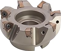 Vista 7 de Molino de cara indexable (Shell) de 2" 90°, para fresado de hombro cuadrado, diámetro del orificio del eje de 3/4", 4 flautas, con 4 piezas