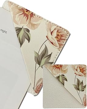 Cute Corner Bookmark Leather Aesthetic - Reading Bookmarks for Book Lovers, Unique Book Accessories for Women Men Teacher Son Daughter Birthday Gifts,Flower