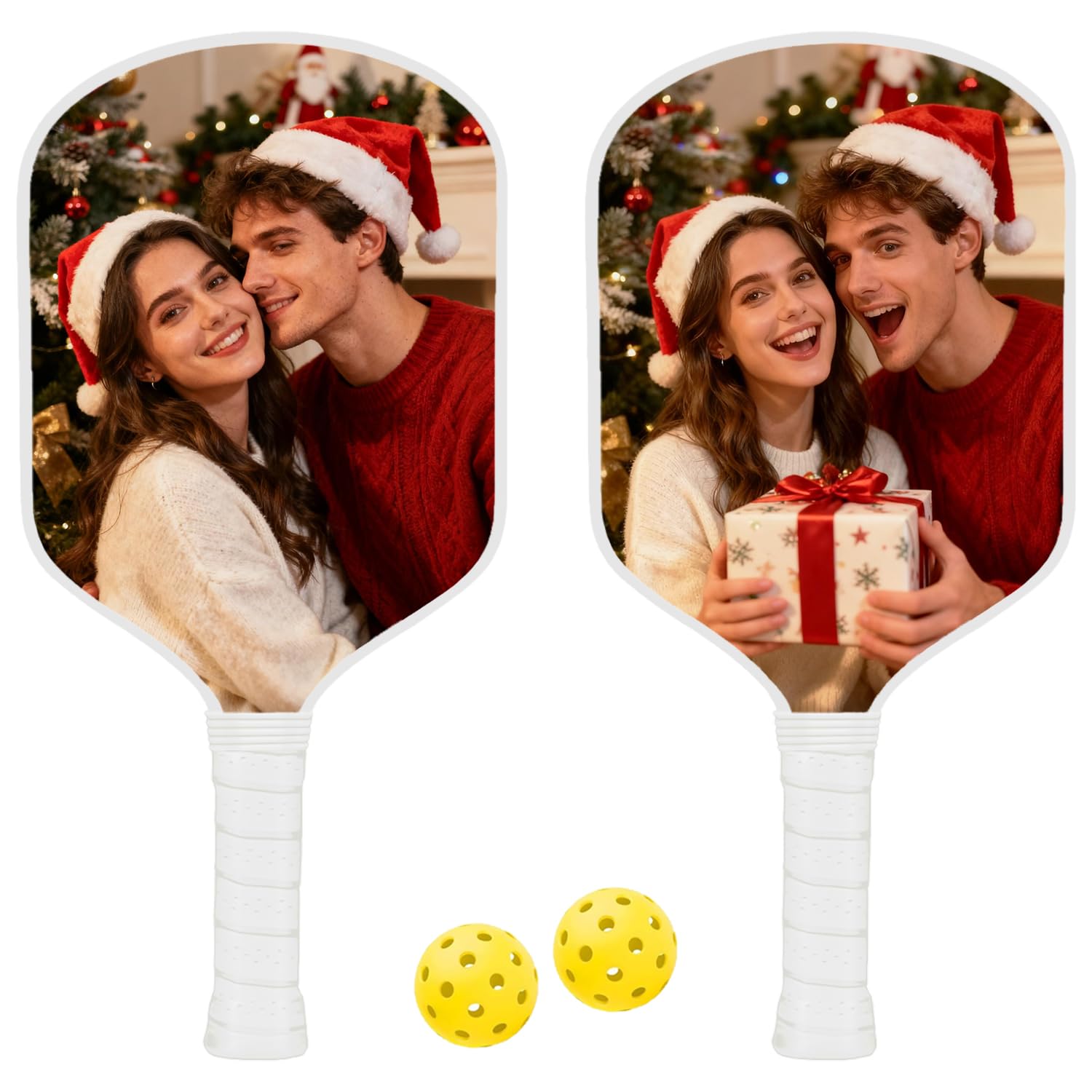 Custom Pickleball Paddles with Photo Text Logo, Personalized Pickleball Paddles with Comfort Grip, Personalized Gifts for Beginners, Lover, Boyfriend,