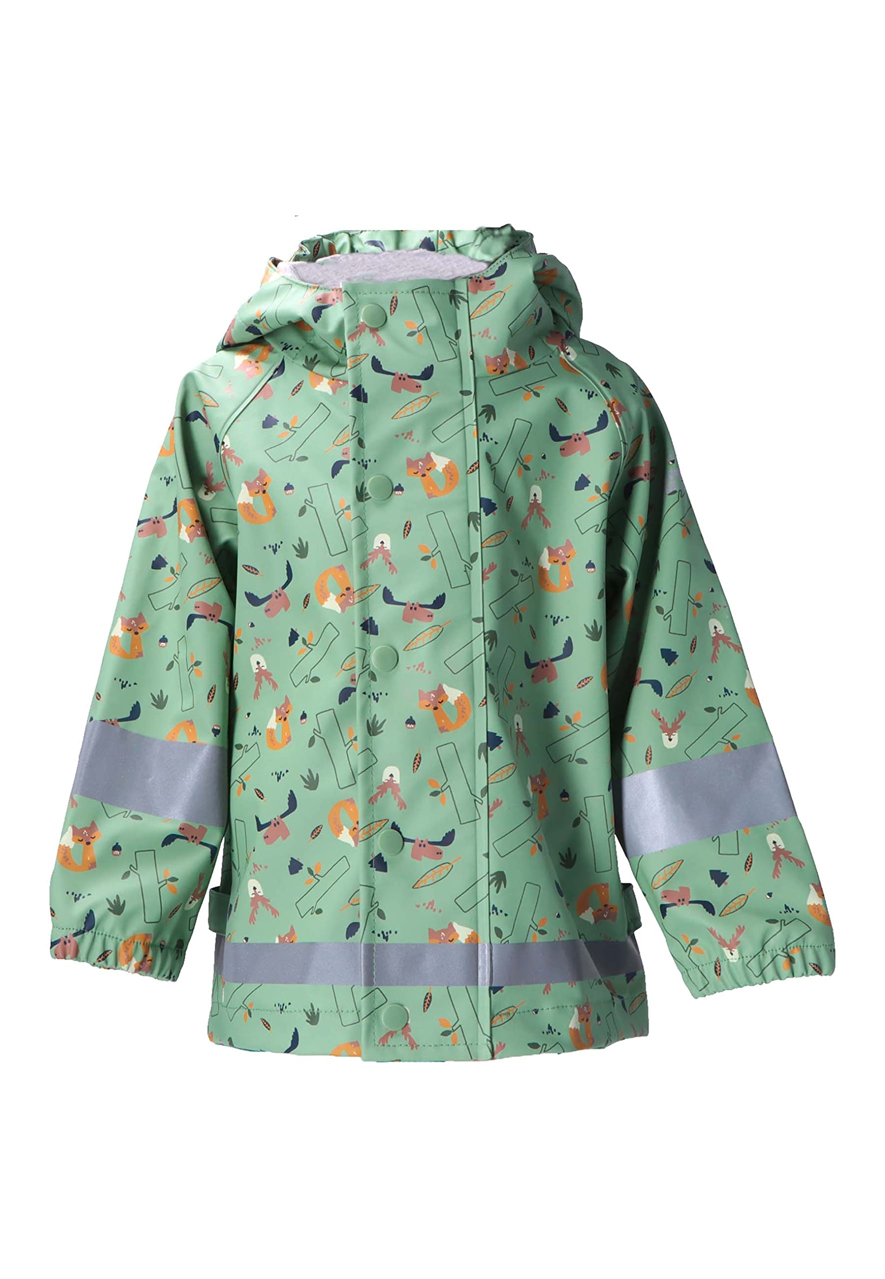 Sterntaler Kleinkind Unisex Regenjacke Kinder Regenjacke Waldtiere - Regenjacke Kind - Wasserdicht Reissverschluss und verschweißte Nähte - grün, 122