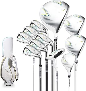 Golf Set,Ladies Womens Complete Right Handed Golf Clubs Set, Women's Golf Clubs Complete Golf Clubs Set Golf Clubs Full Set with Golf Clubs and Stand Bag 11 Clubs.