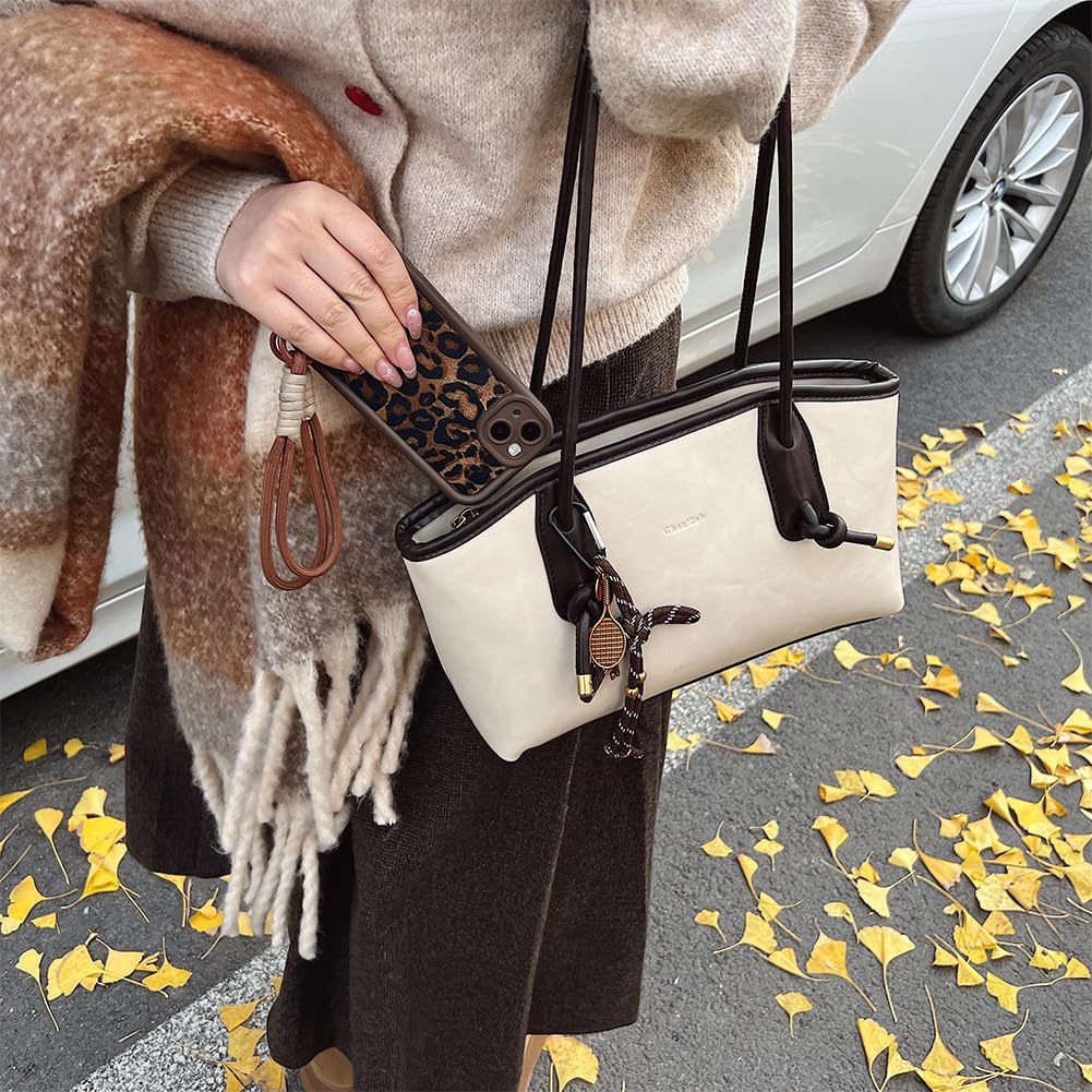 Vintage Shoulder Bag for Women,Y2k Fall Purse With Top Handle Leather Hobo Handbag Small Shoulder Bag for fall 2025 - Image 4