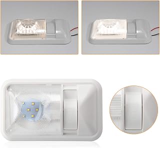 OPL5 12V LED RV Ceiling Dome Light 800LM RV Interior Lighting with Adjustable ON/Off Switch 24pcs 2835SMD LED Bulbs for RV Trailer Camper (Adjustable Warm Lights)