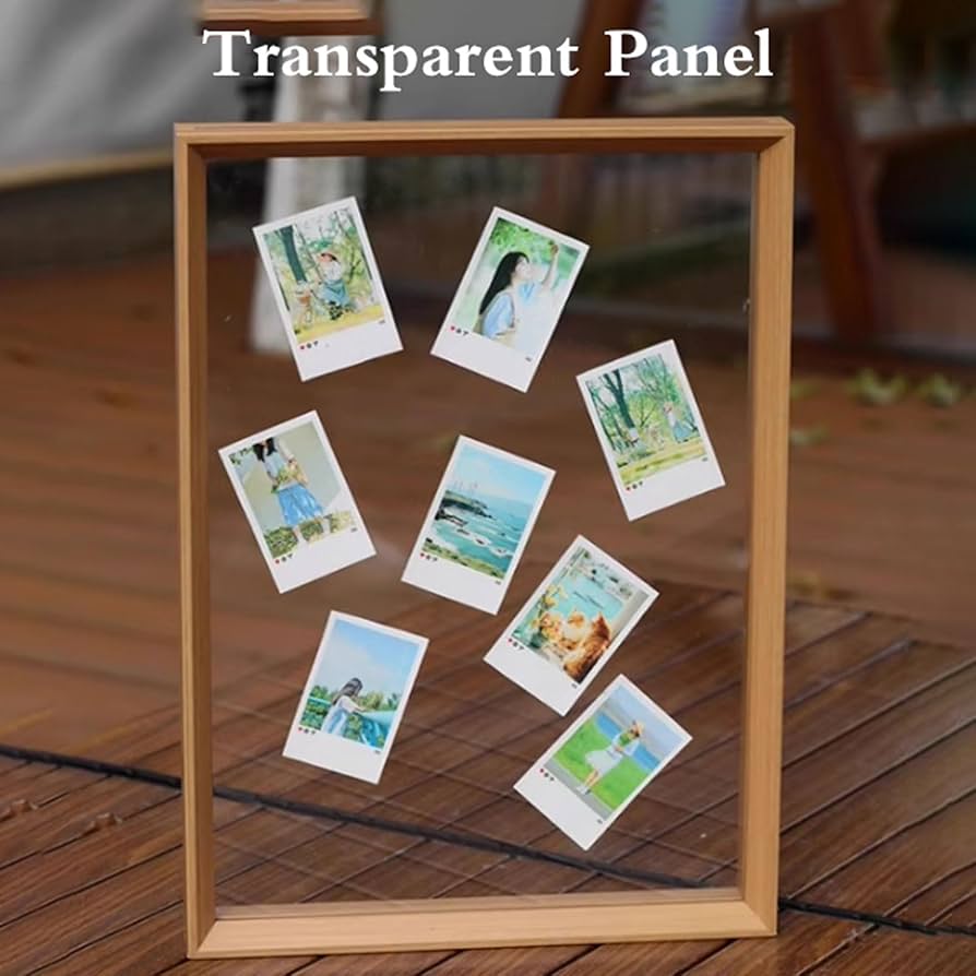 Amazon.co.jp: ダブルガラス写真フレームディスプレイ写真