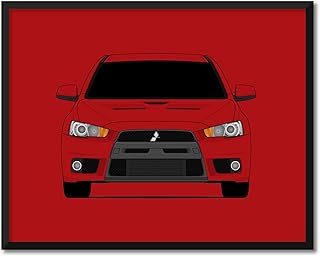 CUSTOMIZABLE COLOR: Mitsubishi Lancer Evolution X CZ4A (2007-2016) Inspired Poster Print Wall Art Decor Handmade EVO X Evo 10 (Unframed)