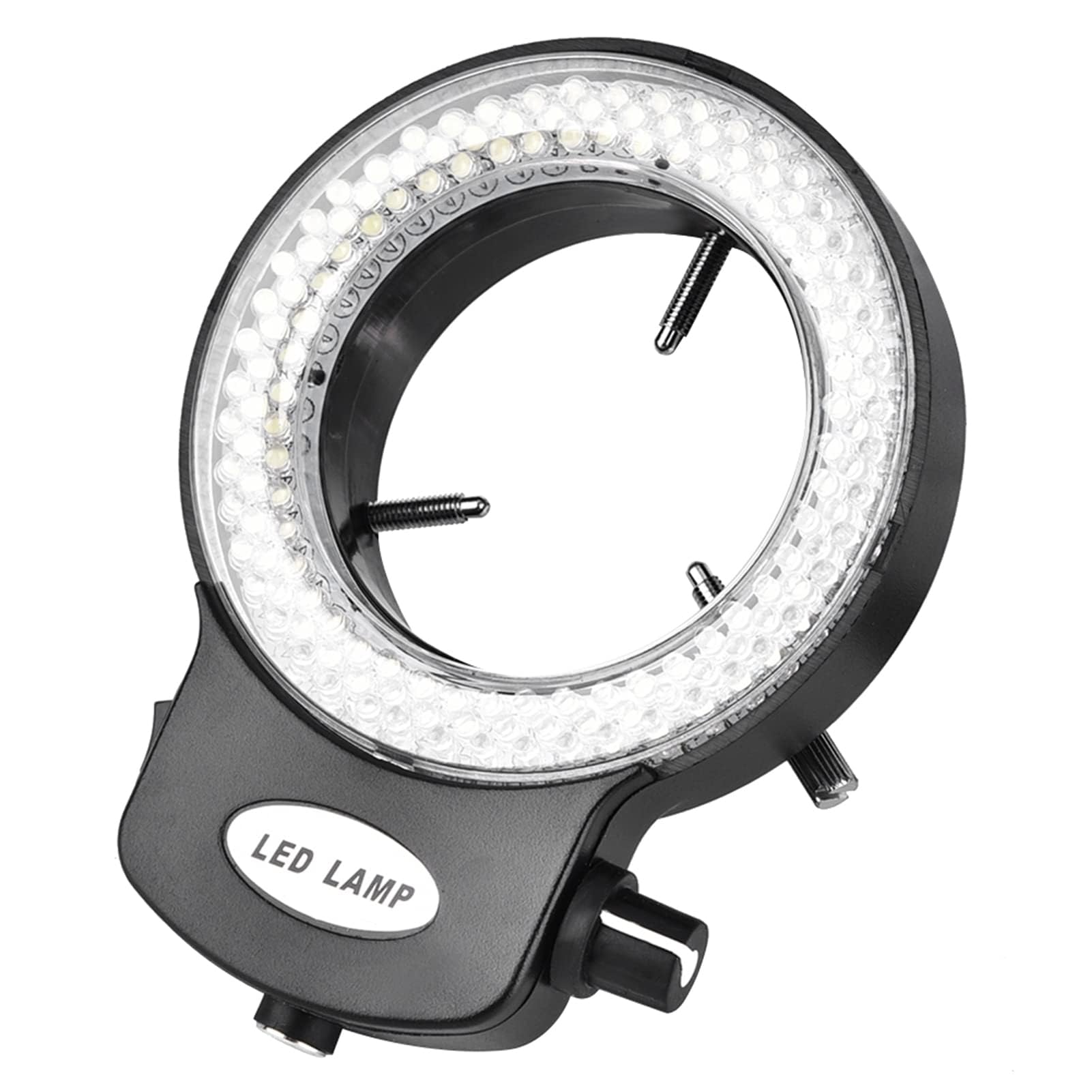 Luce Ad Anello a LED per Fotocamera per Microscopio di Livello Industriale con Luce a LED per Microscopio a 144 Perline LED Regolabili (BLACK)
