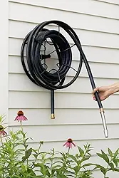 Suporte Enrolador De Mangueira 30m Giratorio P/Muro Parede