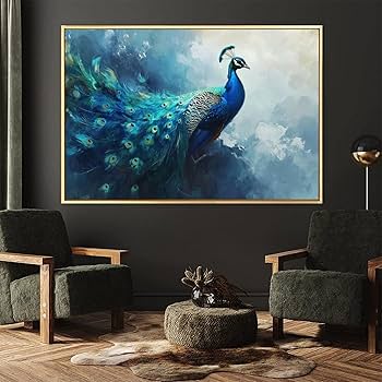 リビングルームの壁画垂直芸術の油絵玄関ホールのポーチ壁掛け