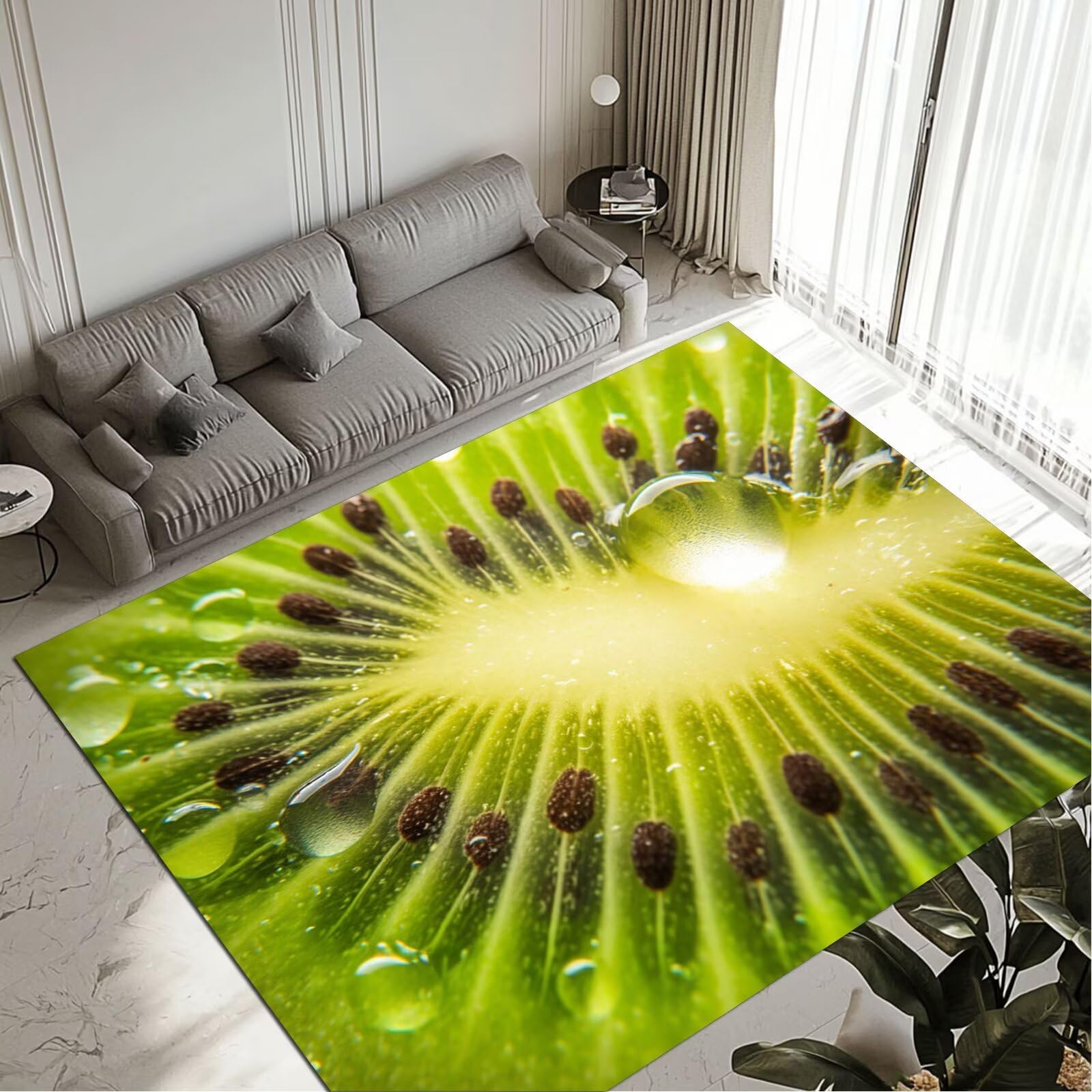Tapis fruit imperméable et lavable avec revêtement de sécurité antidérapant