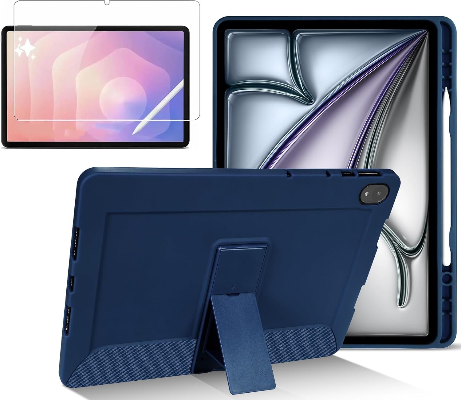 Onn 13.2 inch Pro Tablet Screen Protector and Case [Family Case for Kids], Shockproof and Scratch-Resistant Case for Onn 13.2 inch Tablet Pro (Blue)