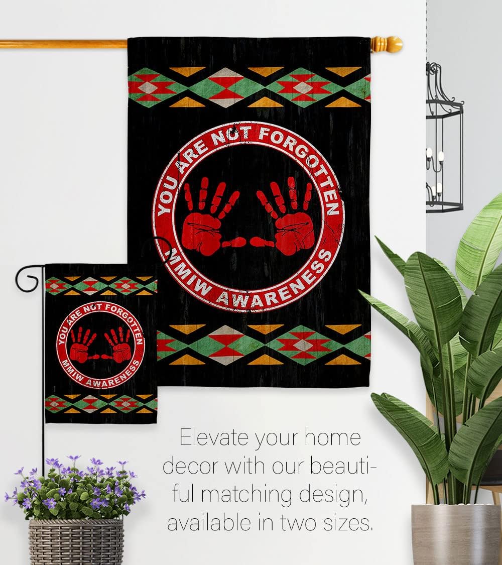 MMIW Awareness Garden Flag Support Cause BLM Anti Racism Justice Revolution Movement Equality Social House Decoration Banner Small Yard Gift Double-Sided, Made in USA