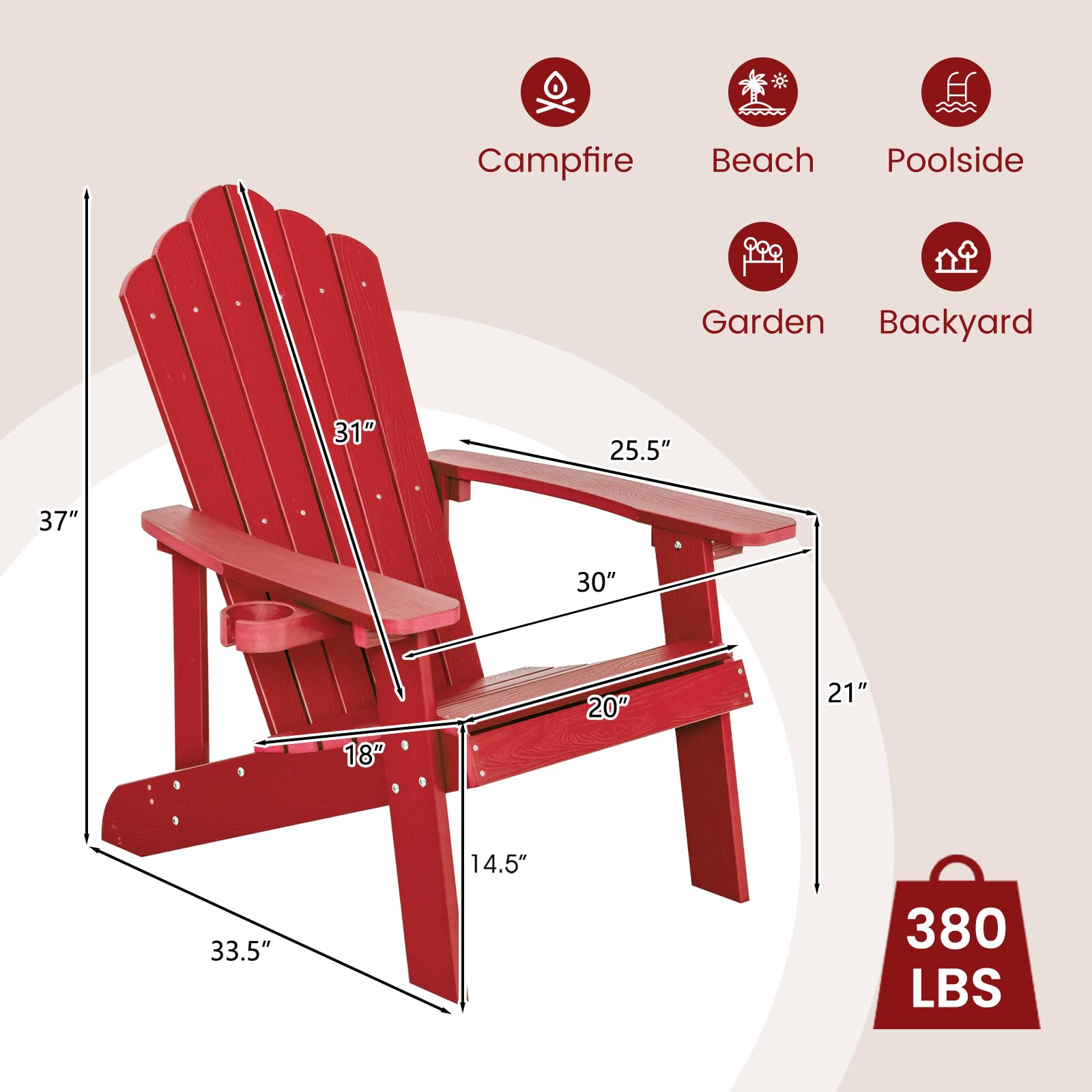 red resin outdoor chairs