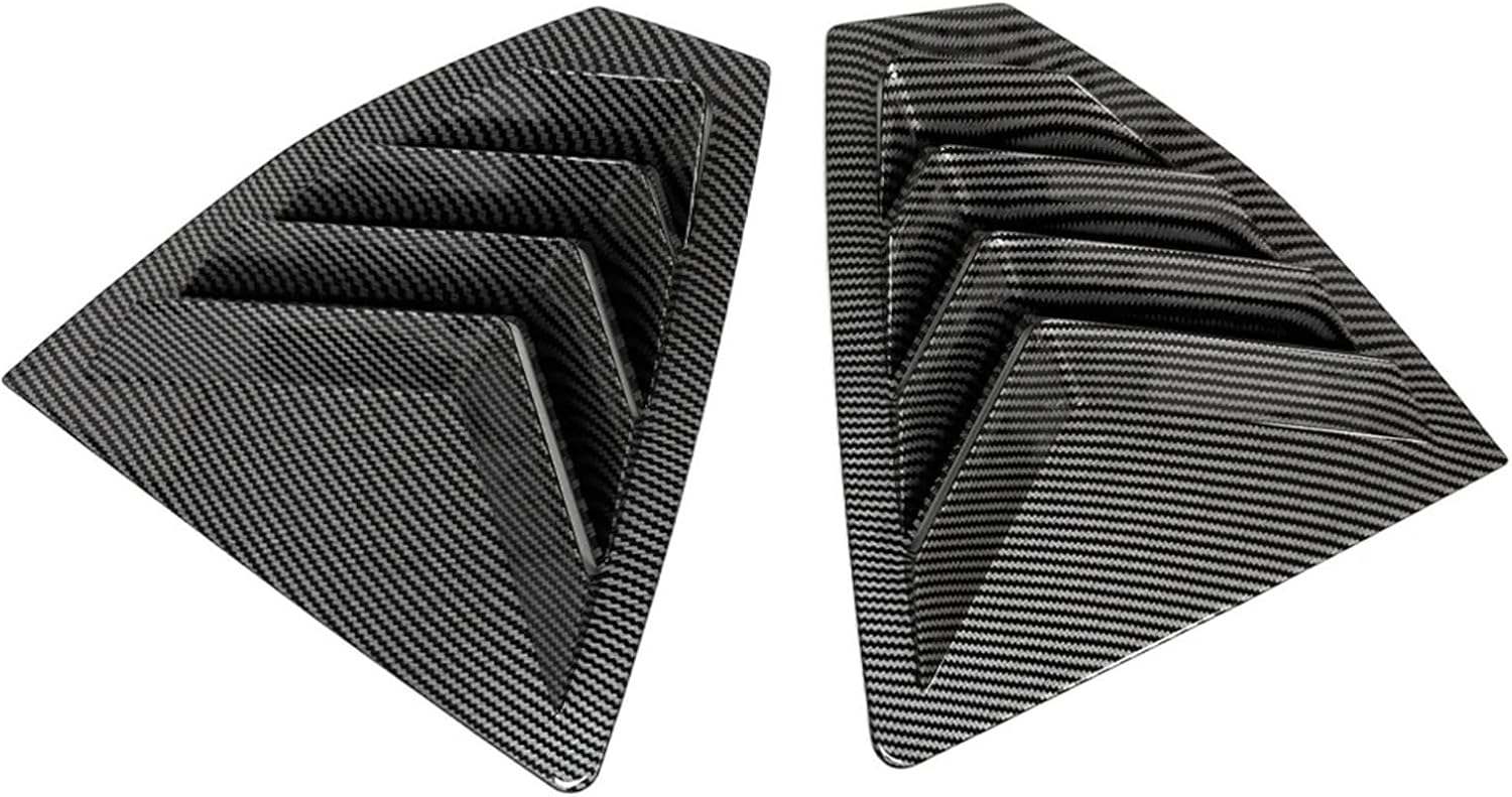 Car Rear Louver Window Side Shutter Cover Trim Sticker Vent Scoop Compatible with Subaru WRX STI VB 2022-2025(Gloss Black)