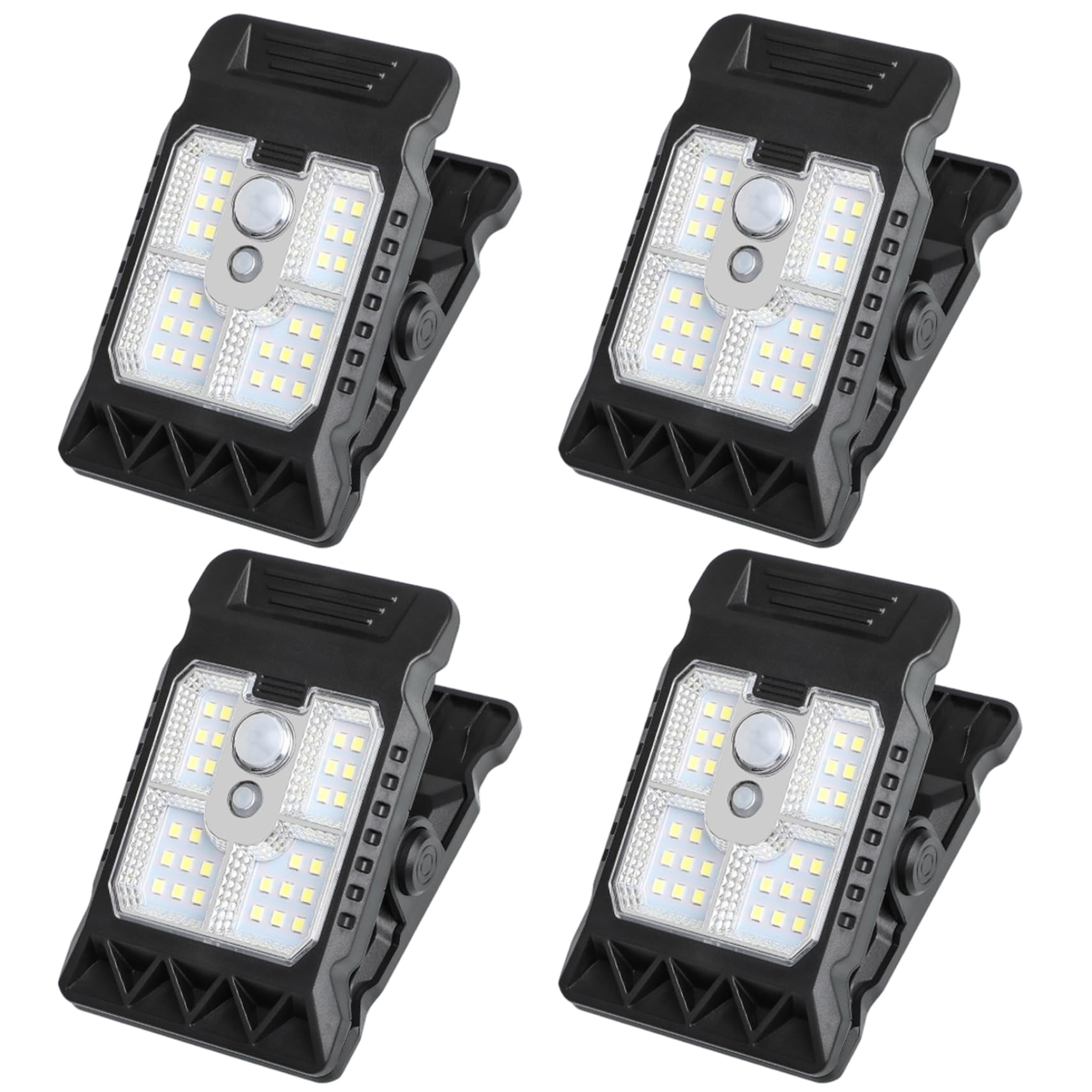 4Pcs Solar Clip Lights with Motion Sensor, Portable Clip-on Solar Light Outdoor, Multifunctional LED Lamp for Garden & Home