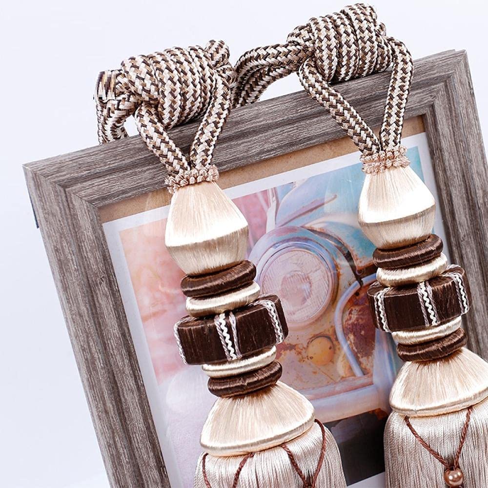 Accessoires décoratifs pour rideaux - Accessoires de rideaux - Boule de cerclage - Corde - Pompons - Lot de 6