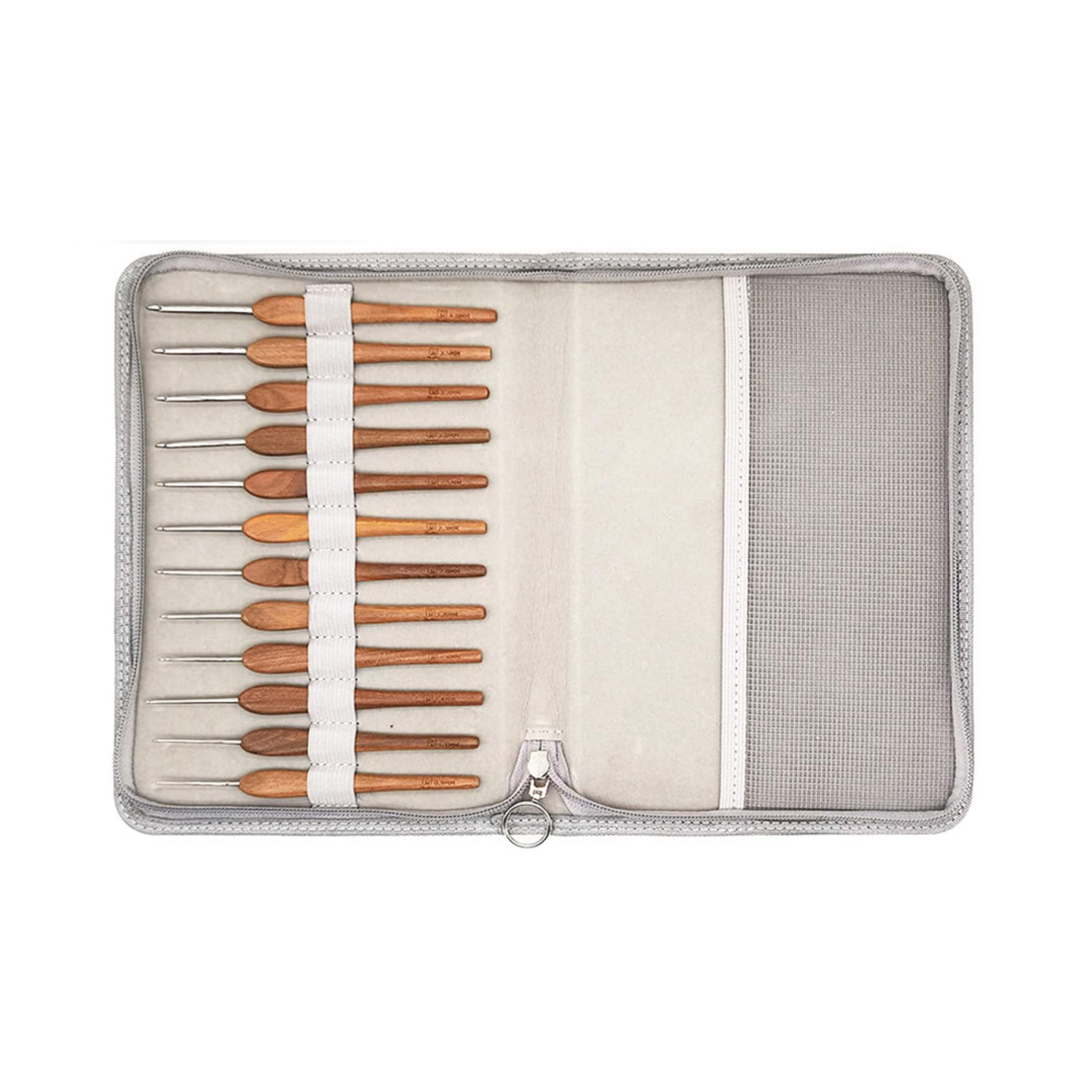 Msioytog Multicolor 12Pcs Ergonomic Grip Crochet Hook For Knitting Weaving Craft Wood Handle Crochet Hook For Beginner Hobbyist 0.9Mm-4.0Mm Wood Tool