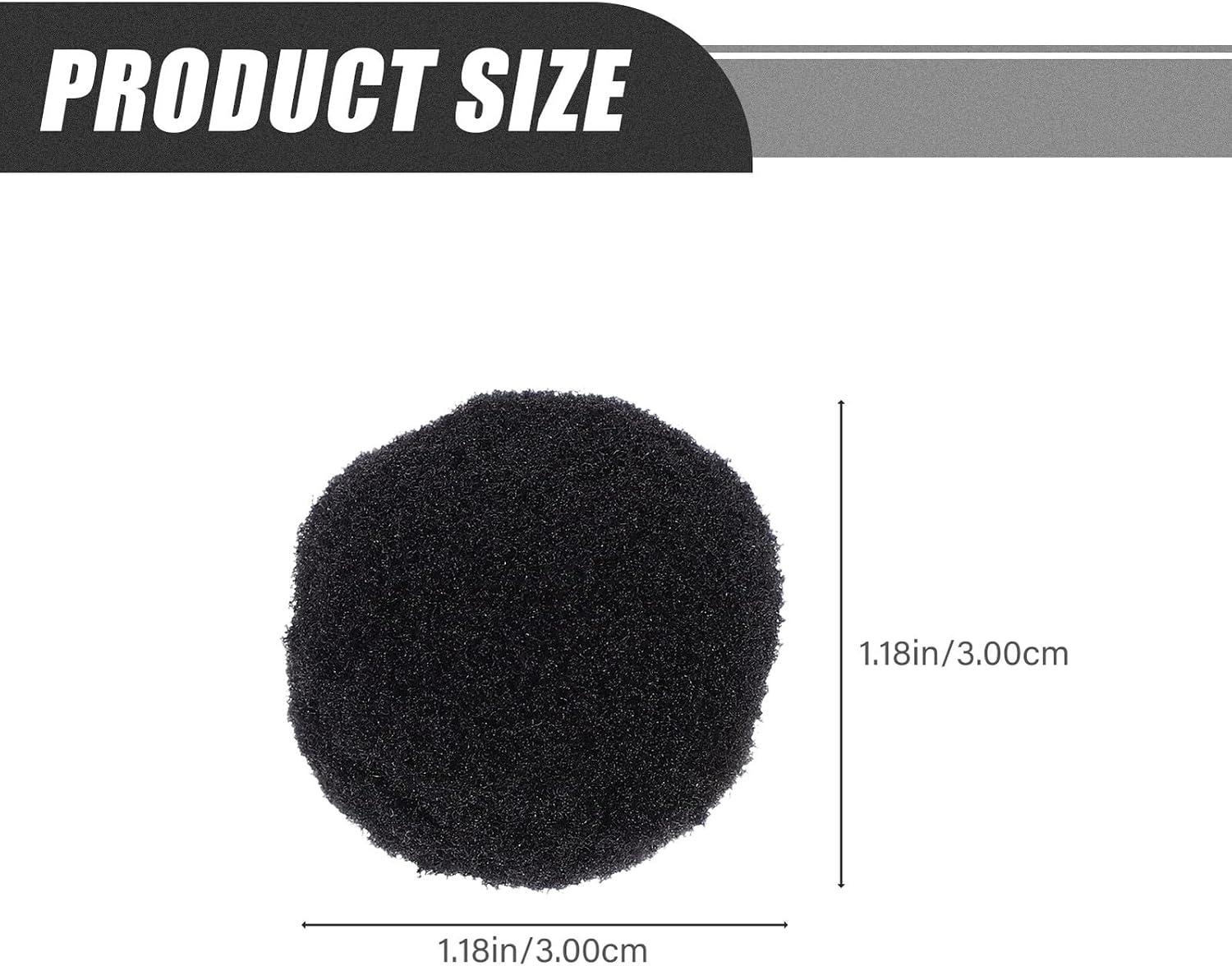 EXAOMBLE 500 Pcs Black Polyester Pom Pom Balls for DIY Craft Decorations for Clothing Hats Shoes Bags Creative Projects Handmade Accessories