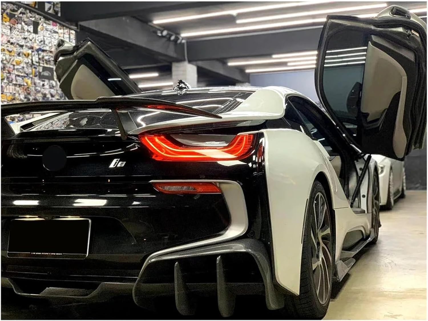 Real Carbon Fiber Rear Trunk Lip Wing Spoiler Compatible for BMW I8 2014-UP Auto Racing Car Styling Tail Boot Body Kit(Normal Carbon)