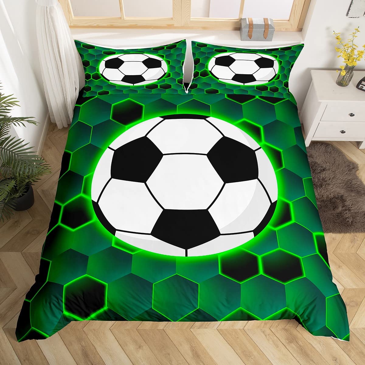 Loussiesd Dekbedovertrek met voetbalvoetbal