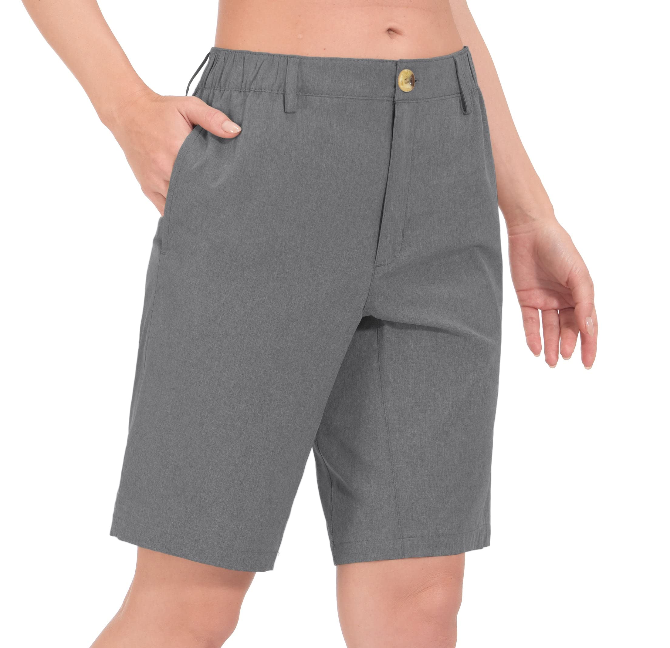 Little Donkey AndyWomen's Bermuda Quick Dry Lightweight Stretch Shorts Golf Hiking Travel