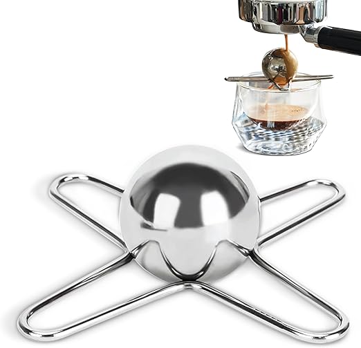 The SPHERE Espresso Cooling Ball, Compound Chiller for Espresso Shots, Espresso Accessories, Espresso Machine Accessories, Espresso Must Haves, Coffee Tools, Works for Nespresso (4 Prong)